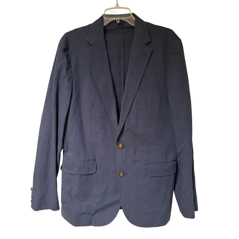 J. Crew Ludlow Slim Stretch Cotton Unlined Blazer Navy size‎ 40L